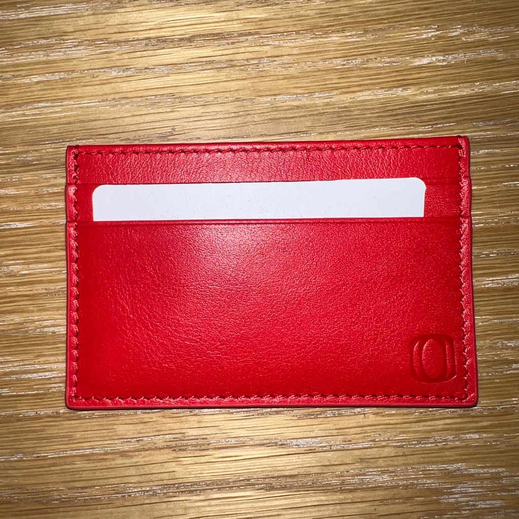 Red Leather Card Holder Wallet